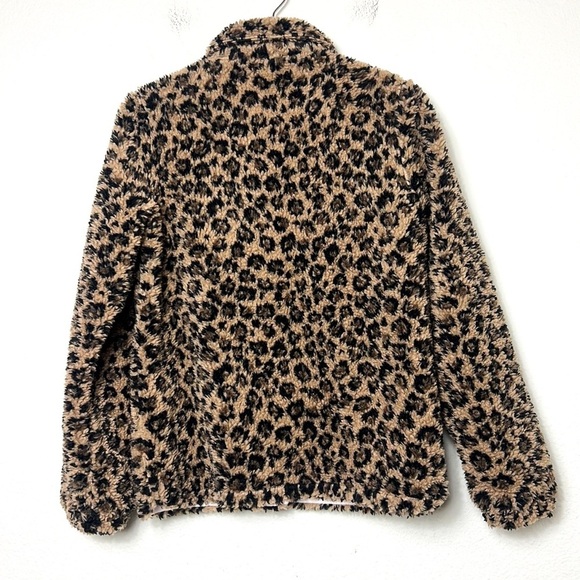 Crewcuts Girls Leopard Sherpa Jacket - Picture 2 of 6
